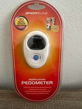 Sportline White Digital Pocket Pedometer